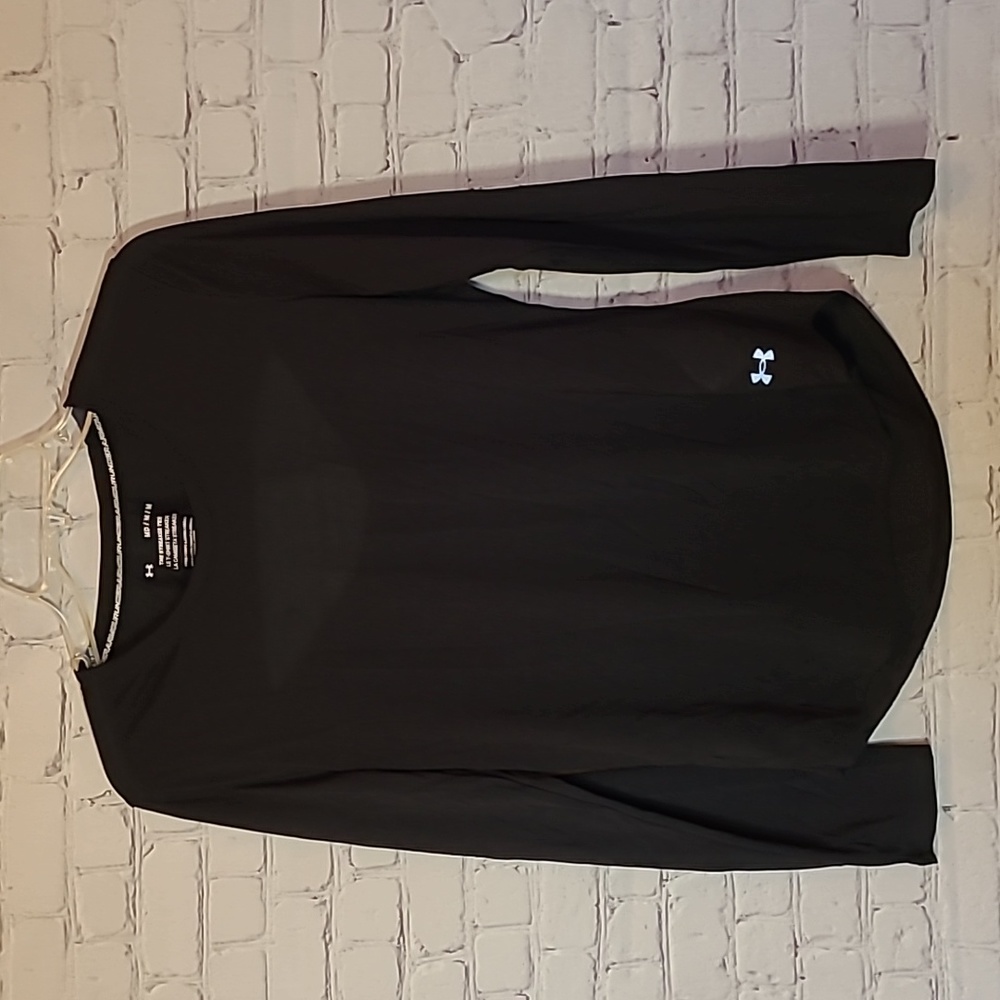 Black Under Armour Medium Streaker Tee Long Sleeve Lightweight Athleisure